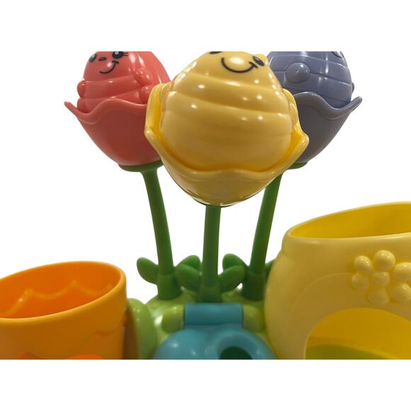 Colorful Playskool Busy Lil’ Jiggle Flower Garden Rare 2008 Toy Play Set - Picture 7 of 8